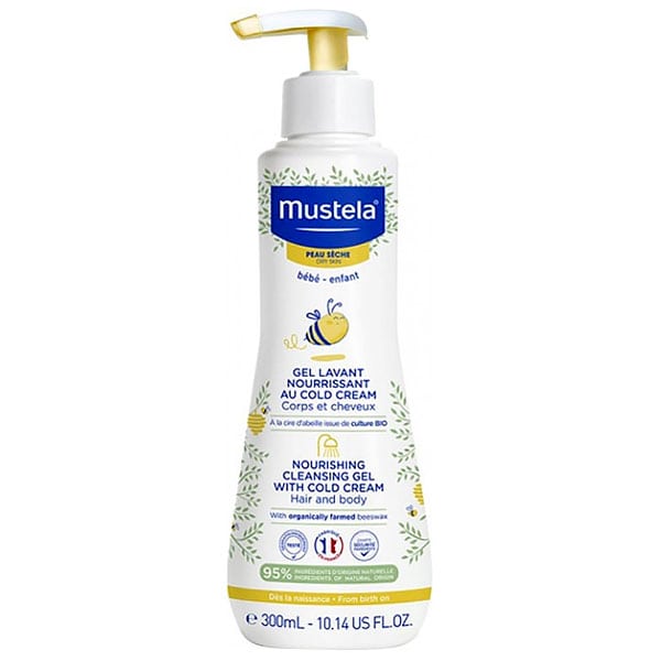 Mustela Nourishing Cleansing Gel with Cold Cream for Dry Skin, 300ml