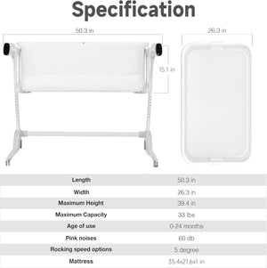 Miila Nova Smart Soothing Bassinet – 2-in-1 Baby Bassinet & Playpen