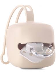 Jane Pacifier Case Sand, Hygienic Pacifier Holder