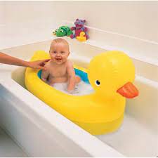 Munchkin White Inflatable Tub Duck-Shaped Baby Bathtub