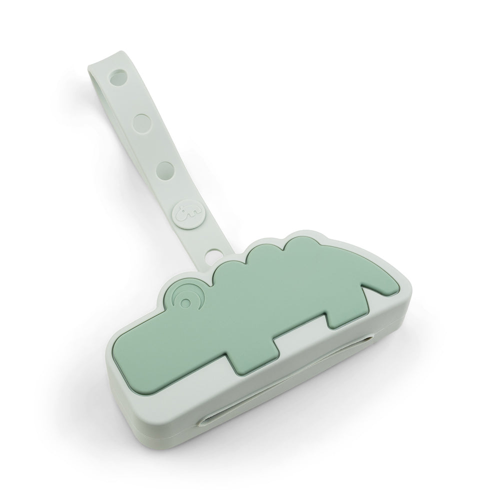 done by deer Silicone pacifier pouch Croco Green