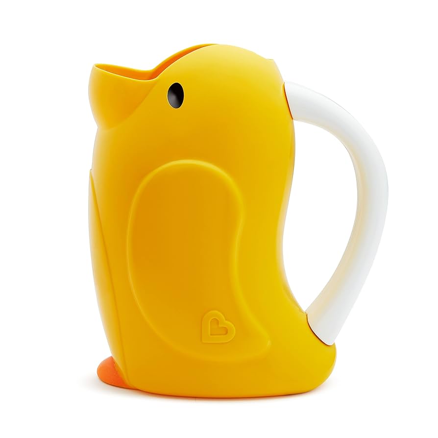 Munchkin Duckling Shampoo Bath Rinser Cup with Ultra Soft and Flexible Rim - Yellow Duck