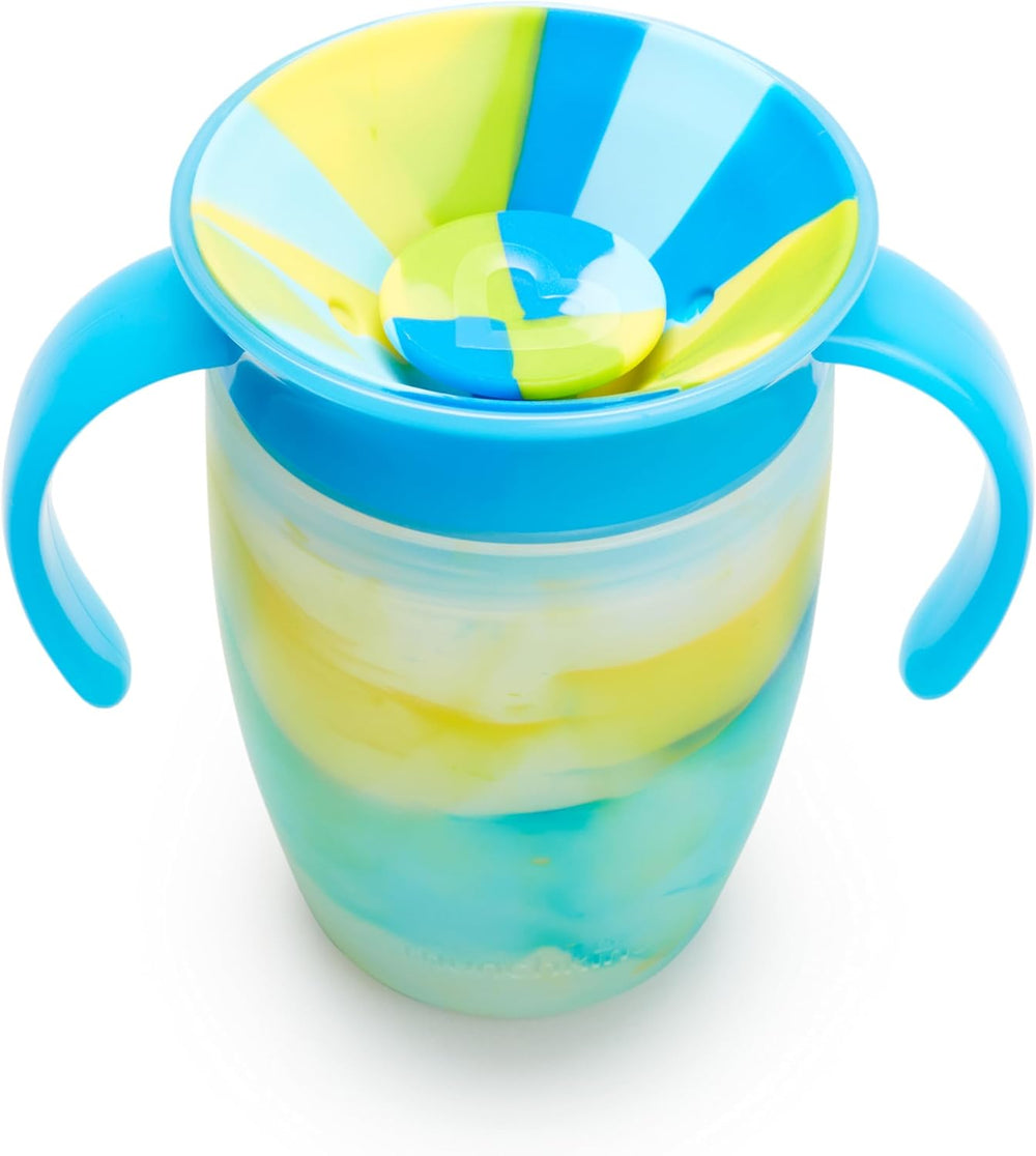 Munchkin Miracle 360 Trainer Sippy Cup with Handles Spill Proof 7 Ounce Tropical Swirl