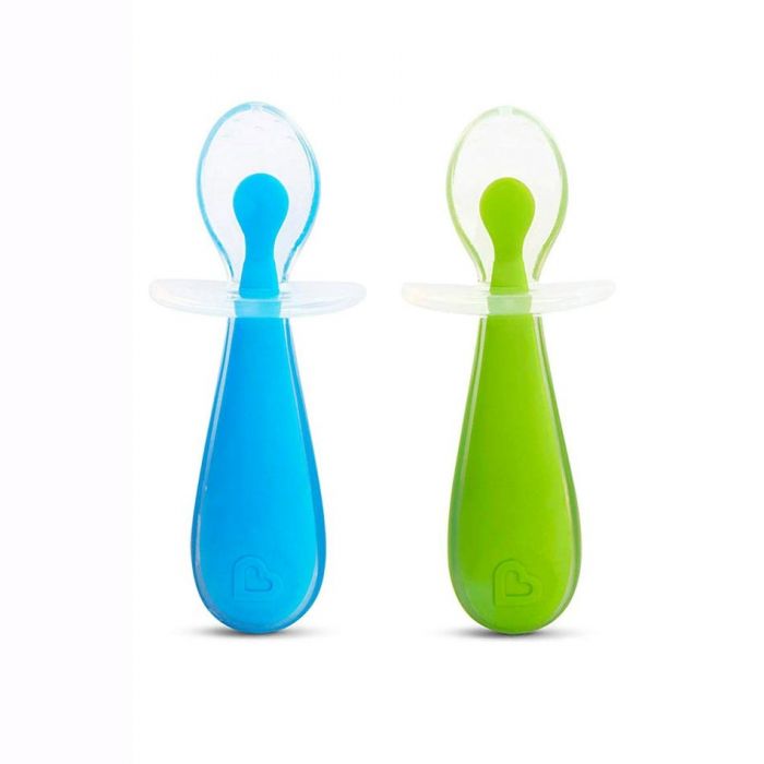 Munchkin 2 Pack Gentle Scoop Spoons Blue/Green