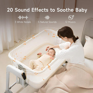 Miila Nova Smart Soothing Bassinet – 2-in-1 Baby Bassinet & Playpen