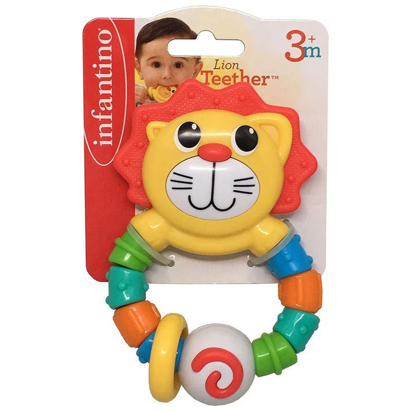 Infantino Lion Teether Safe Sensory Baby Toy