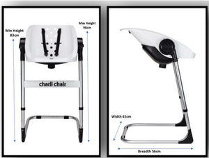CharliChair 2-in-1  Baby Bath Chair - White