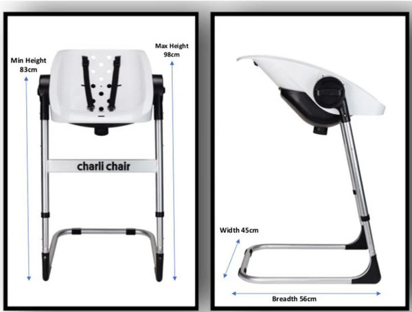 CharliChair 2-in-1  Baby Bath Chair - White