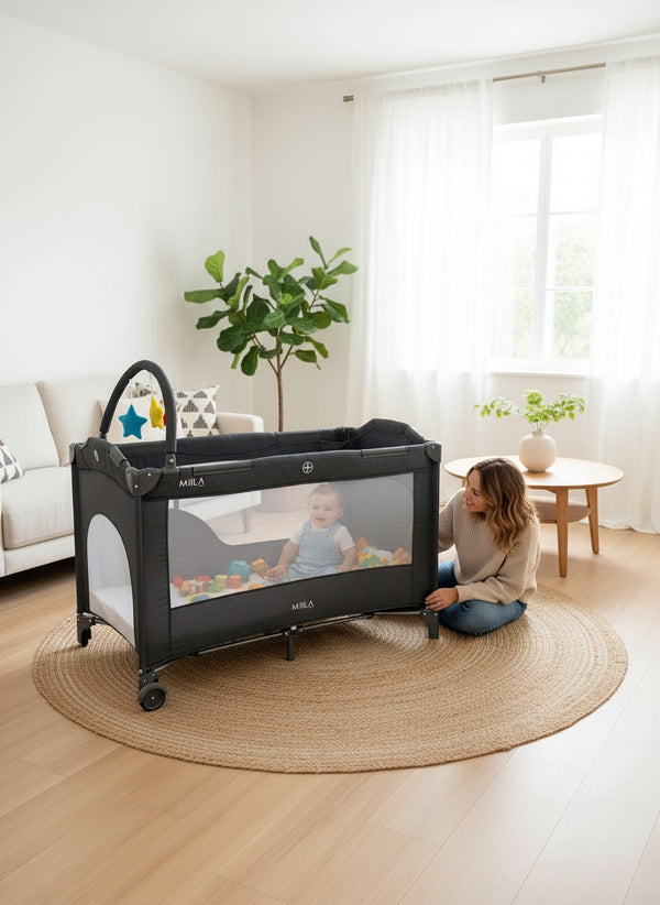 Miila Simple Park Folding Playpen, Two Levels, 120x60cm