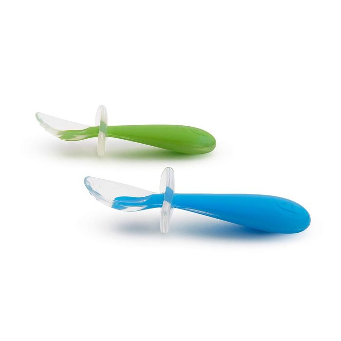 Munchkin 2 Pack Gentle Scoop Spoons Blue/Green