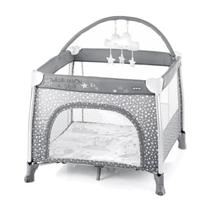 Jane Travel Cot- Grey Stars