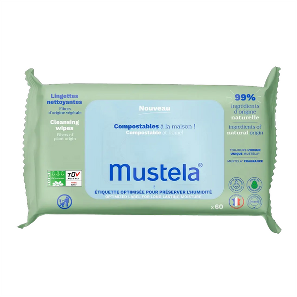 Mustela 60-Count Normal Cleansing Wipes Gentle Baby Care