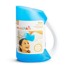 Munchkin Rinse Shampoo Bath Rinser Cup with Ultra Soft and Flexible Rim Blue