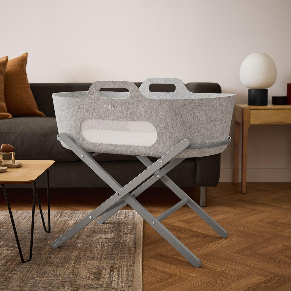 SNUZ LIGHT GREY MOSES BASKET GREY