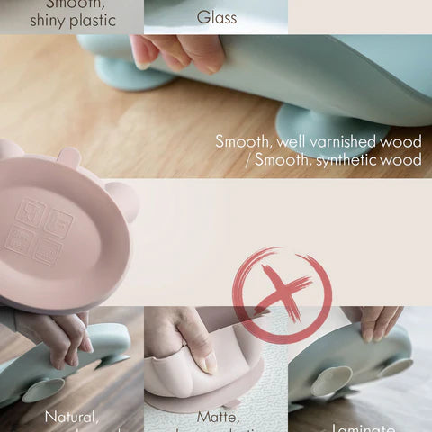 Moonkie Silicone Suction Plate with Lid – Divided Toddler Plate