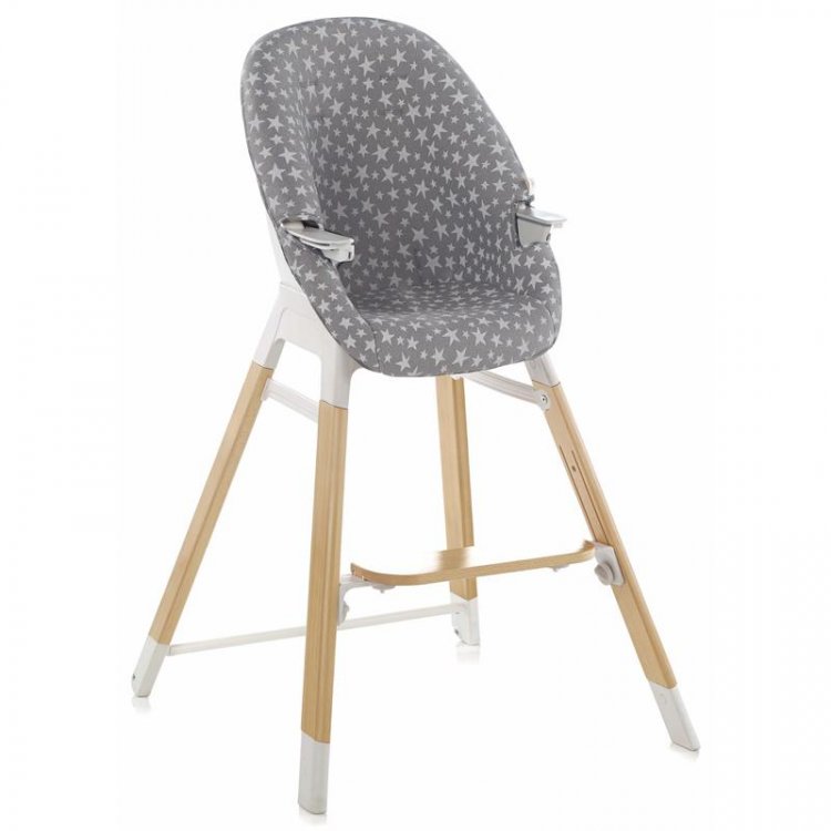 Jane Evolutionary wooden high chair- Grey Stars