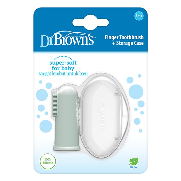 Dr. Browns Silicone Finger Toothbrush Green Baby Oral Care