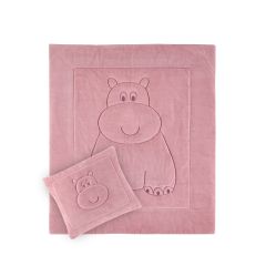 BABYJEM VELVET BLANKET WITH PILLOW ROSE