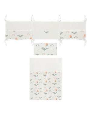 BIMBIDREAMS NORDIC/BUMPER/PILLOW MOBY WHITE