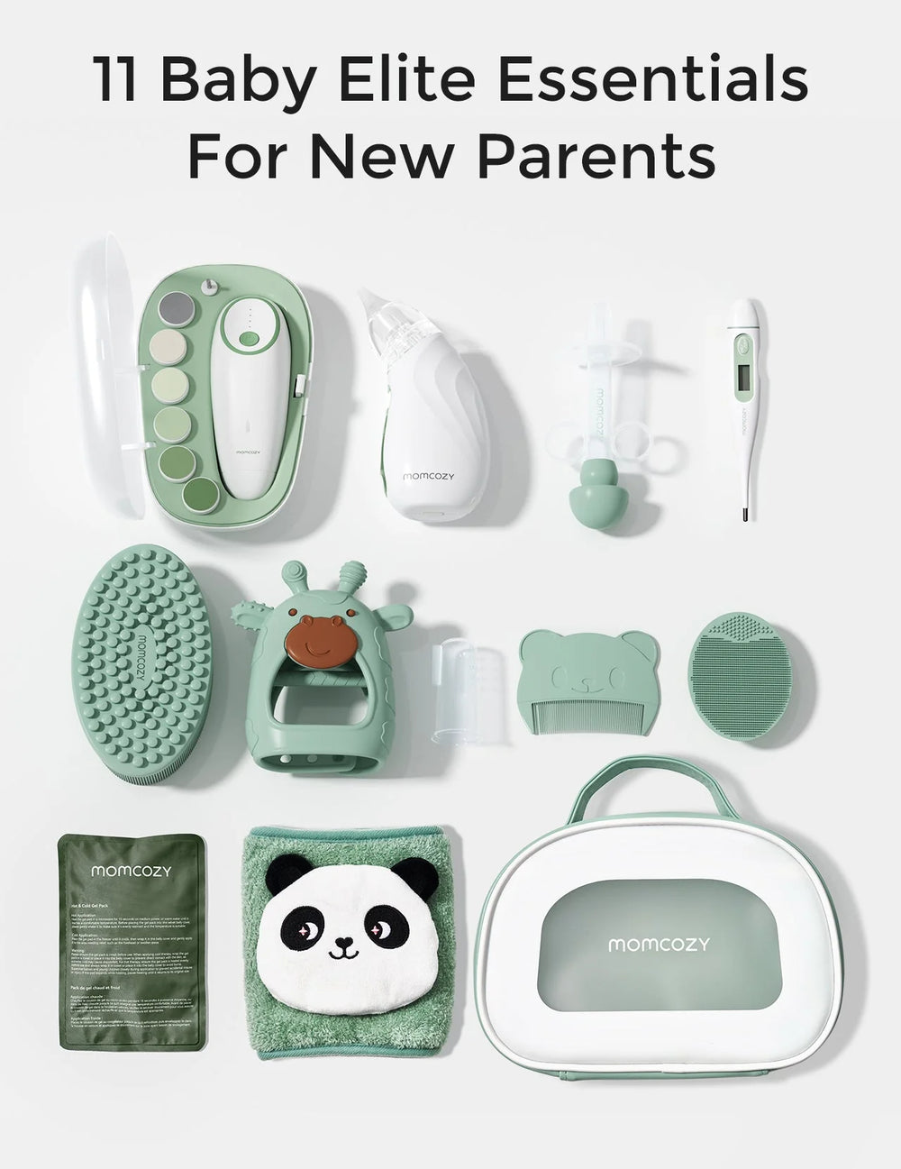 Momcozy Elite Baby Healthcare & Grooming Kit – 10pc All-in-1 Newborn Essentials Gift Set