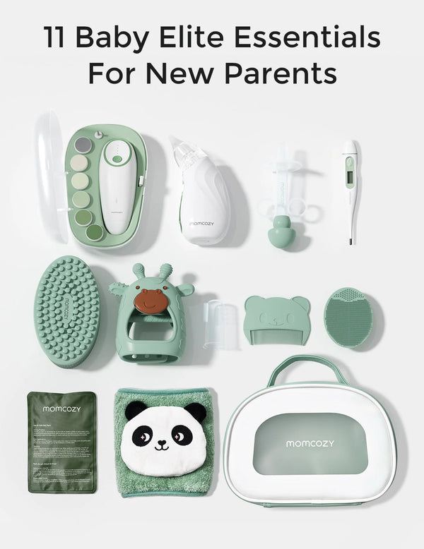 Momcozy Elite Baby Healthcare & Grooming Kit – 10pc All-in-1 Newborn Essentials Gift Set