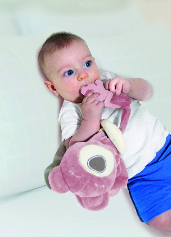 Babyjem My Sweet Bear Toy With Teether Rose