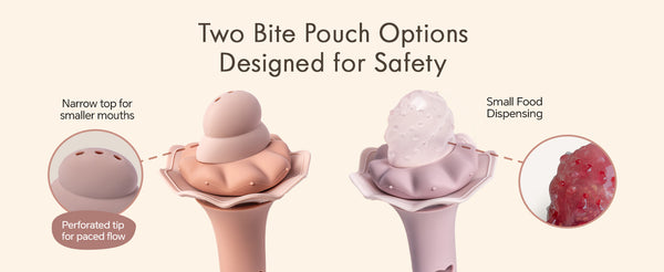 Moonkie Silicone Baby Fruit Feeder with Freezer Tray – (2-Pack, 4M+)