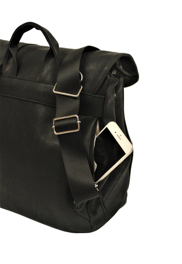 Babyes Lisa Diaper Bag - Black, Multi-Functional, Lightweight
