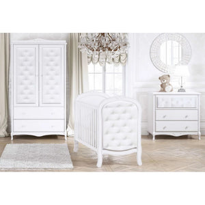 Trama Classic Wardrobe – 2 Door 2 Drawer Storage Cabinet | White
