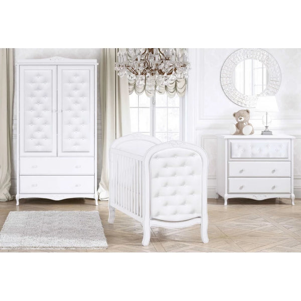 Trama Classic Wardrobe – 2 Door 2 Drawer Storage Cabinet | White