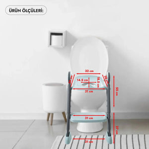 Babyjem Stepping & Folding Toilet Seat Adapter White