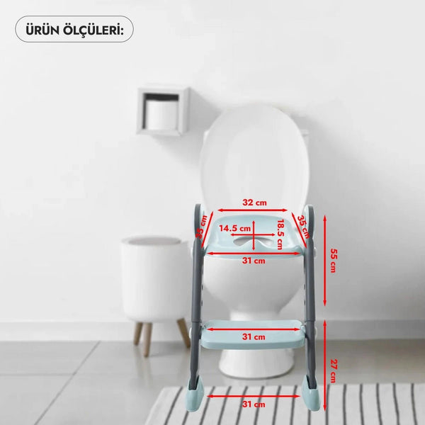 Babyjem Stepping & Folding Toilet Seat Adapter White