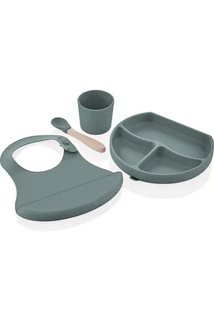 Babyjem Silicon Feeding Set Mint Non-Toxic Baby Dishware