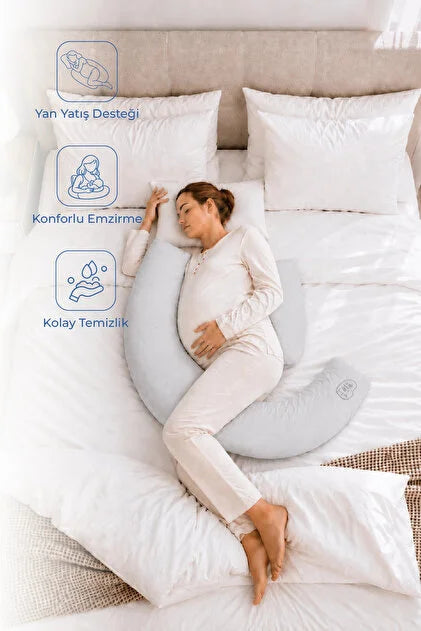Babyjem  Pregnancy Back Support&Feeding Pillow Grey