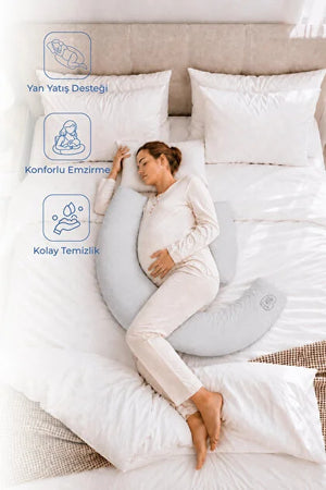 Babyjem  Pregnancy Back Support&Feeding Pillow Grey