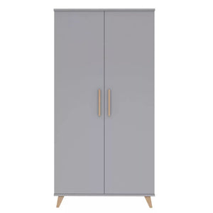 Faktum Flip Grey Baby Wardrobe | Spacious 2-Door Nursery Storage Cabinet