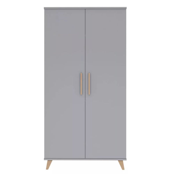 Faktum Flip Grey Baby Wardrobe | Spacious 2-Door Nursery Storage Cabinet