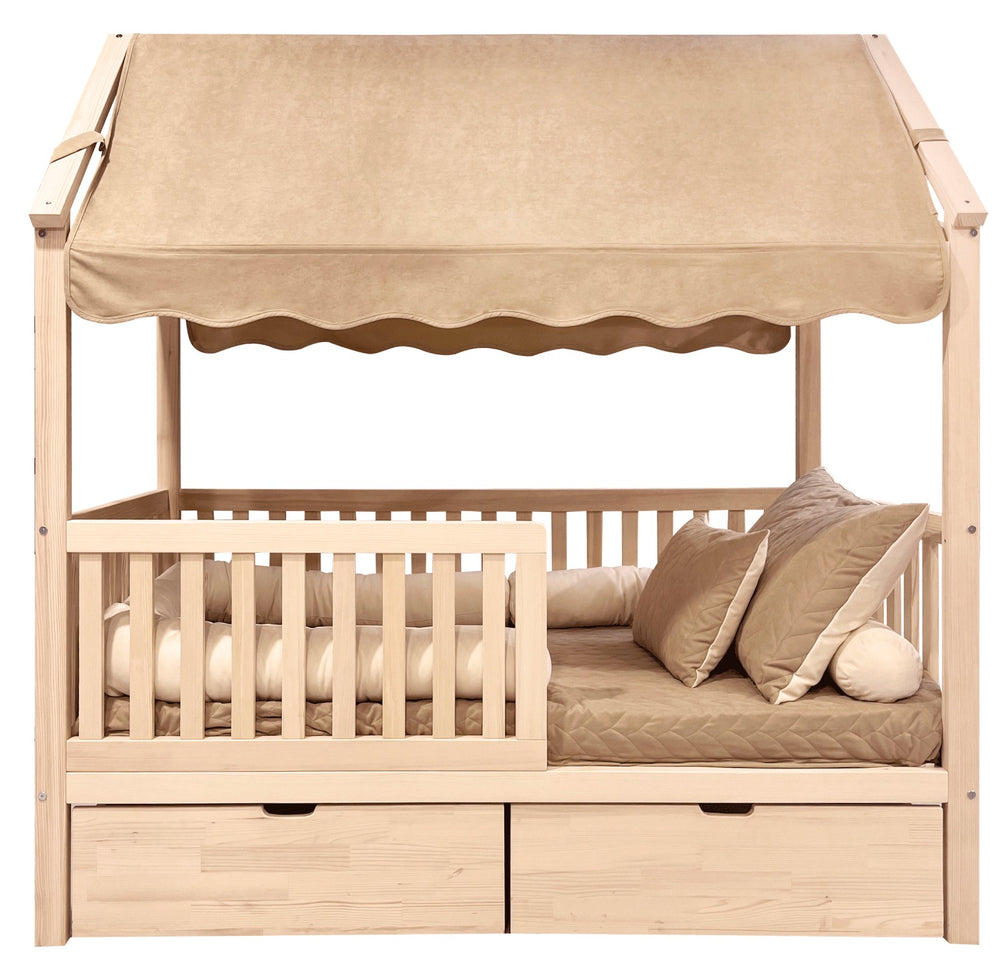 Kukka Natural Wood Montessori Bed - 90x200 cm
