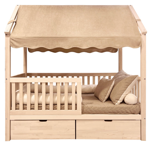 Kukka Natural Wood Montessori Bed - 90x200 cm