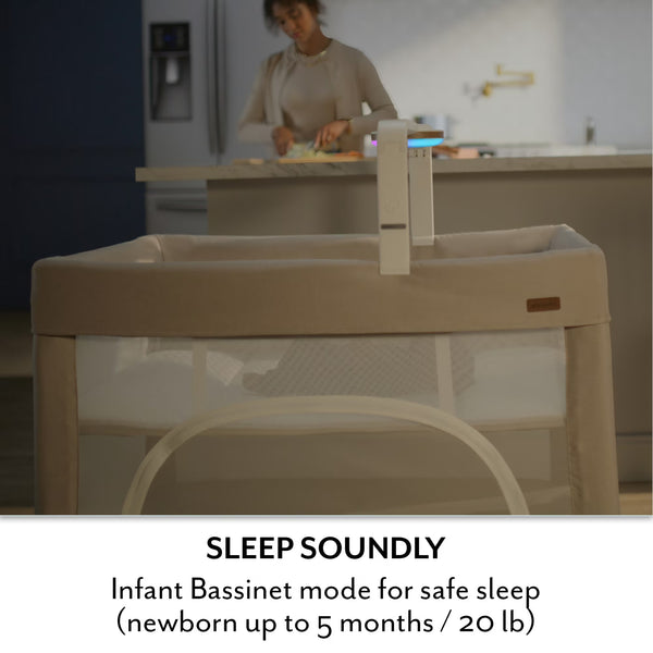 Evenflo Eris One-Hand Playard with Bassinet & SensorySoothe Technology