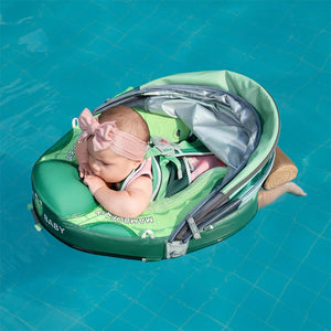 Mambobaby Non-Inflatable Chest Baby Float with Canopy - Crocodile