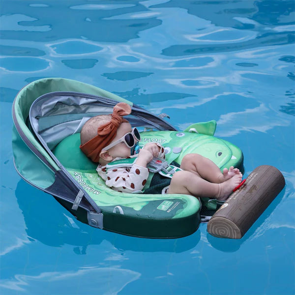 Mambobaby Non-Inflatable Chest Baby Float with Canopy - Crocodile
