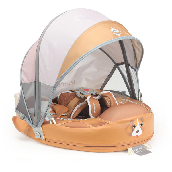 Mambobaby Non-Inflatable Chest Baby Float with Canopy - Dog