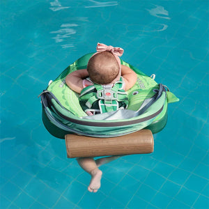Mambobaby Non-Inflatable Chest Baby Float with Canopy - Crocodile