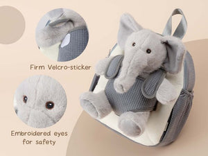 Moonkie Hug & Go Toddler Plush Backpack Babu The Elephant
