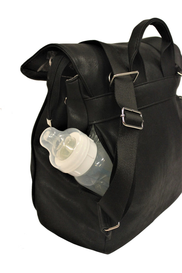 Babyes Lisa Diaper Bag - Black, Multi-Functional, Lightweight