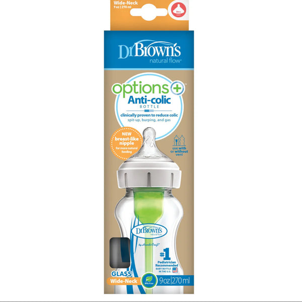 Dr. Brown’s 270ml Glass Anti-Colic Baby Bottle