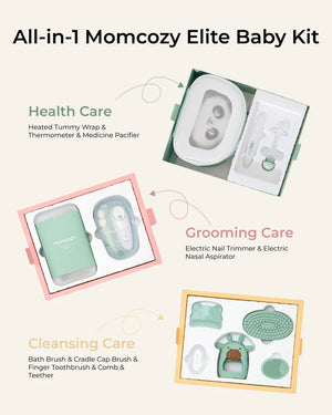 Momcozy Elite Baby Healthcare & Grooming Kit – 10pc All-in-1 Newborn Essentials Gift Set