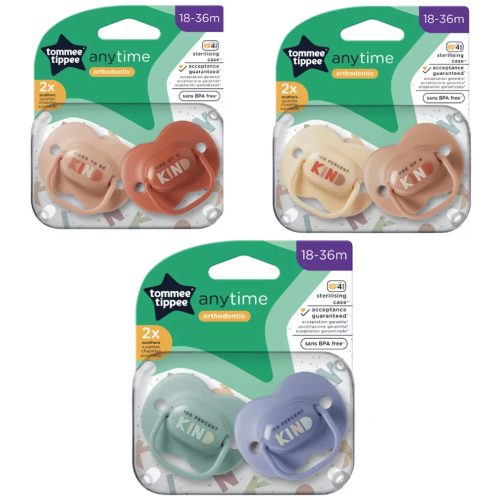 TOMMEE TIPPEE 2X 18-36 M ANYTIME SOOTHERS