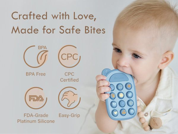 Moonkie Silicone Press Phone Teething Toy